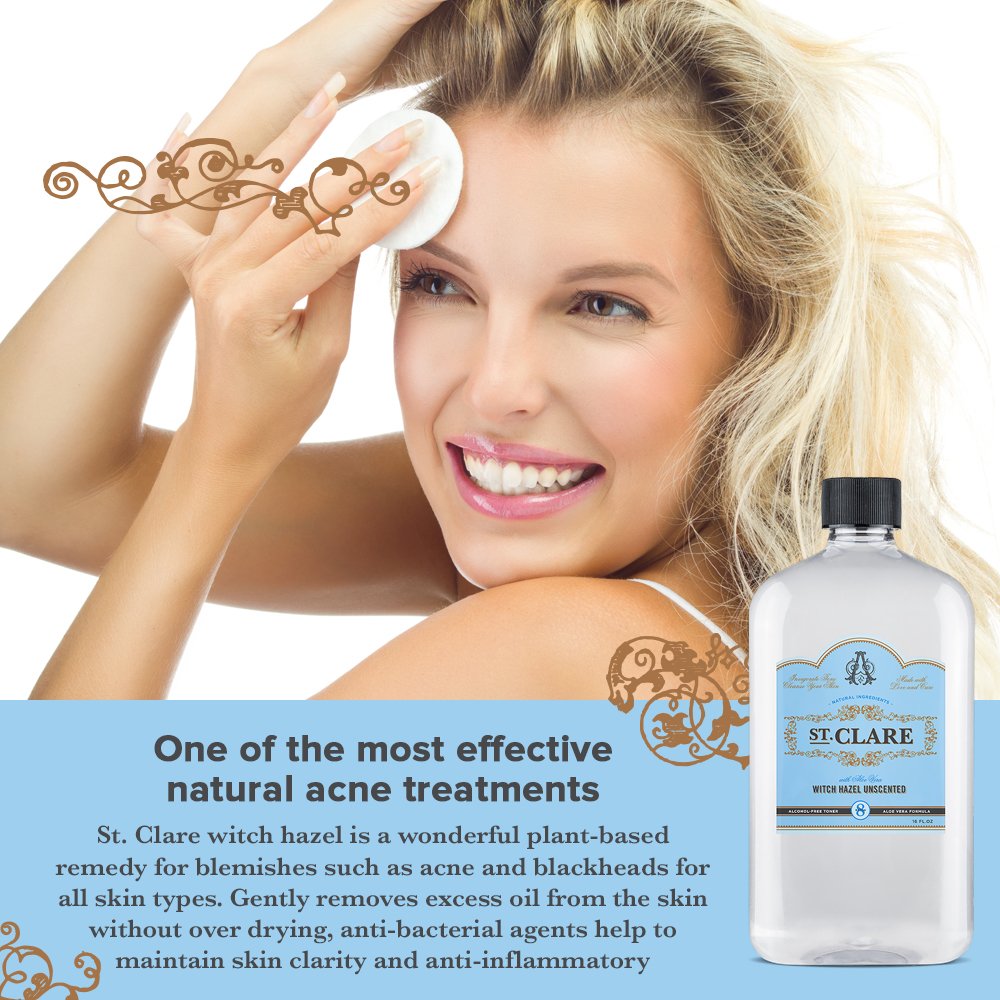 St Clare Aloe Vera toner on a cotton pad for cleansing