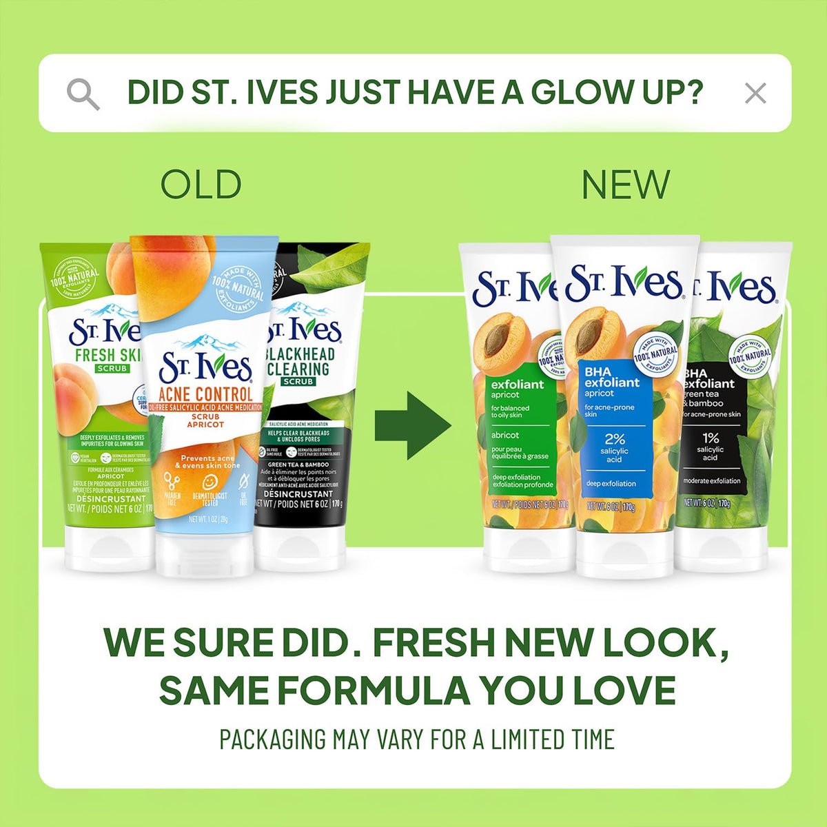 St. Ives Cruelty-free vegan logo highlights ethical skincare choice.