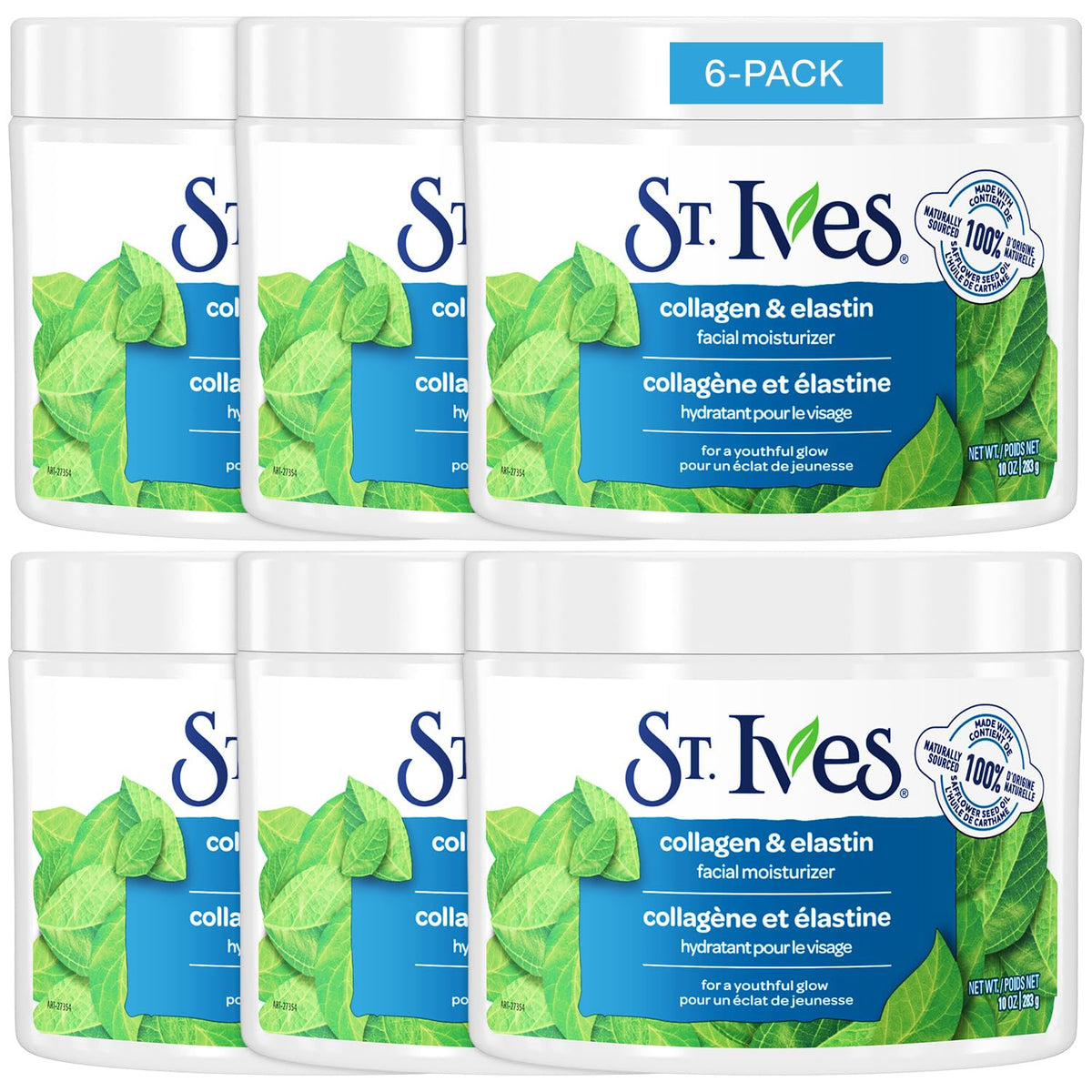 St. Ives face lotion six-pack bottle front for daily hydration