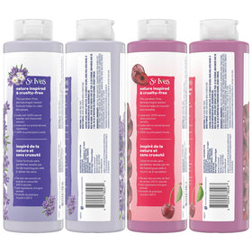 St. Ives Soothing Lavender and Chamomile bottle illustrating calming cleanse for relaxed skin.