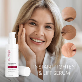 St. Mege cream applied under the eye for firming