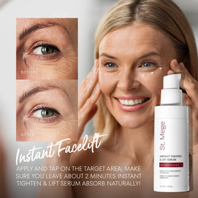 Product on display with lifted-looking skin after use