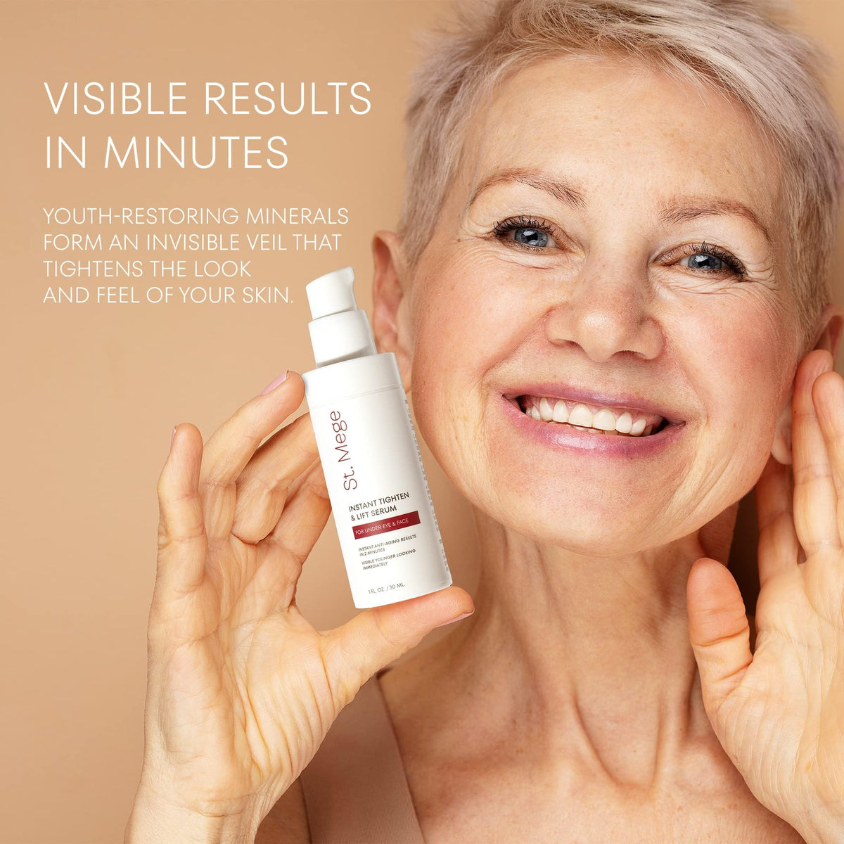 Close-up of cream texture delivering instant firming in minutes