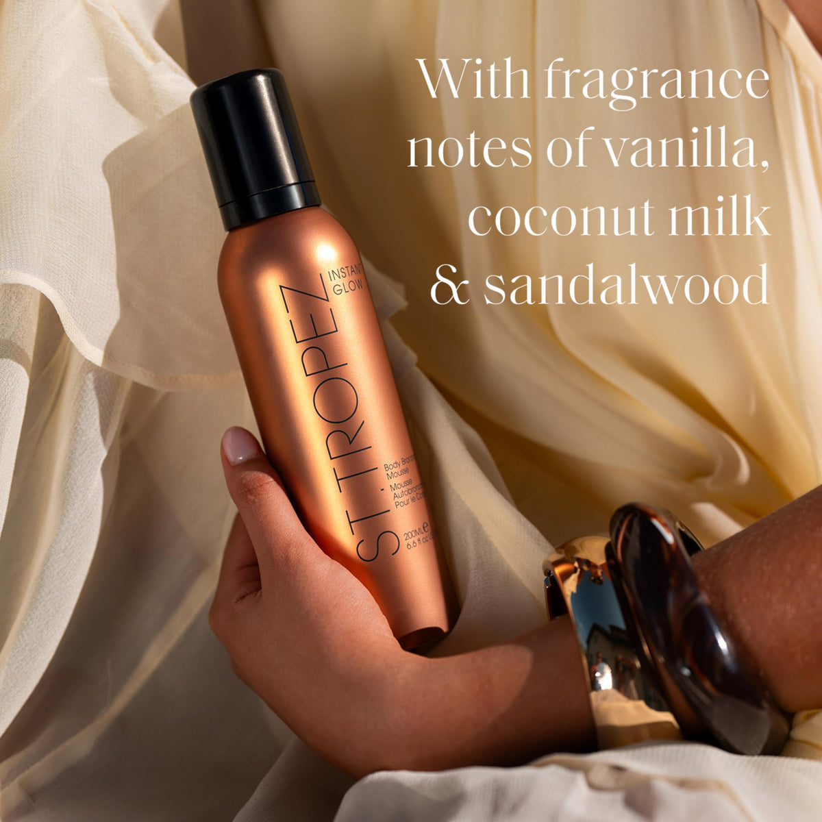 St.Tropez mousse dries in seconds for comfortable wear