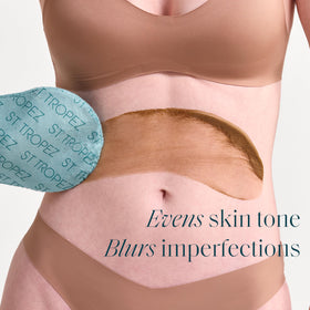 St.Tropez mousse on skin blends smoothly for natural tan
