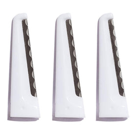 StackedSkincare dermaplaning blades 3-pack with protective caps for safe storage between uses.