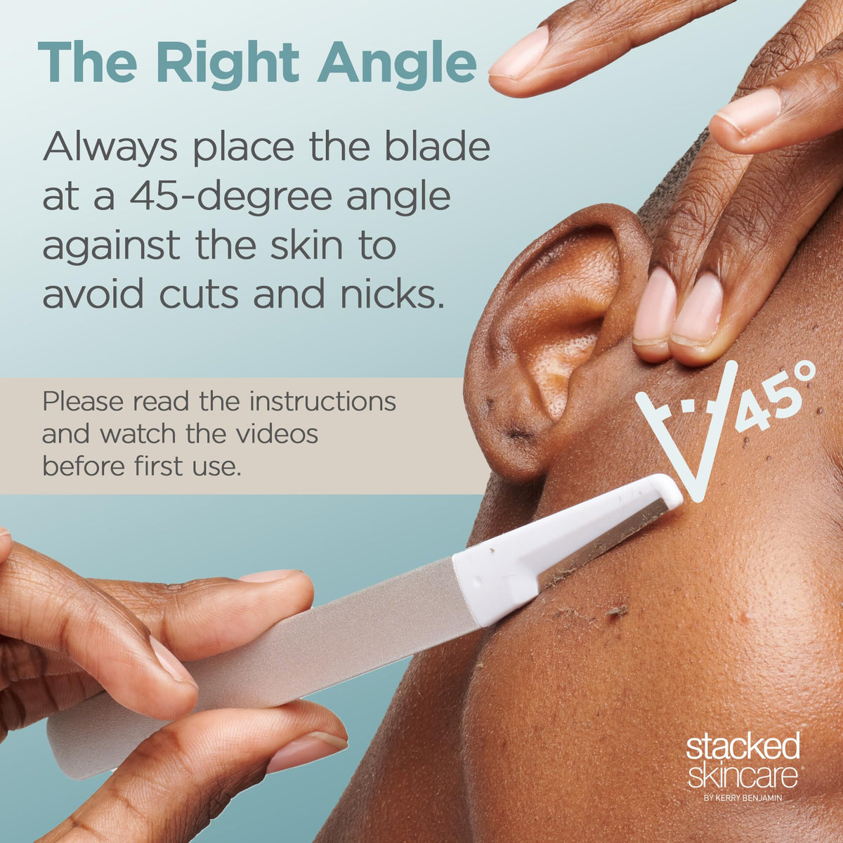 StackedSkincare precision blades close-up for detail areas