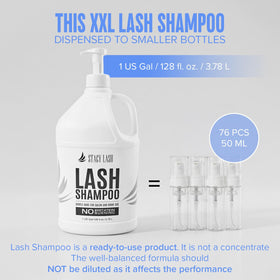STACY LASH eyelash cleanser foam close-up shows rich lather
