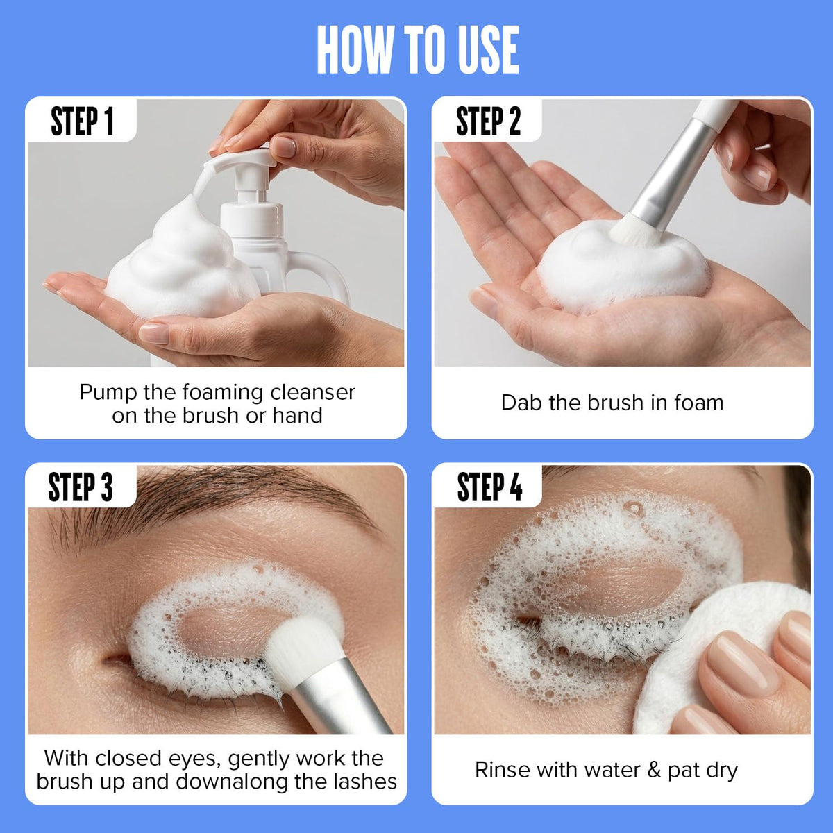 STACY LASH gluten-free formula label highlights gentle cleansing