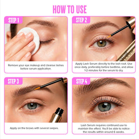 Stacy Lash Growth Serum safe for lash extensions, gentle on existing lashes.