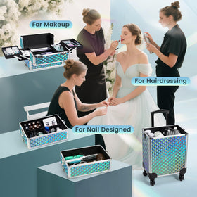 Stagiant 4-in-1 makeup train case for flexible professional setups.