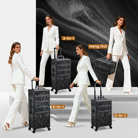 Stagiant 4-in-1 train case with detachable compartments for flexibility.