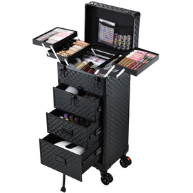 Stagiant durable black aluminum frame protects valuables during travel.