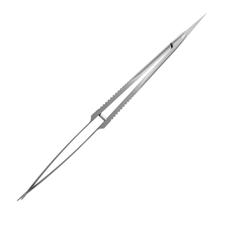 STALEKS PRO Expert 90 cuticle micro scissors with miniature blades for precise cuticle removal.