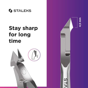 STALEKS PRO cuticle nippers SMART 10 double spring ensures smooth operation
