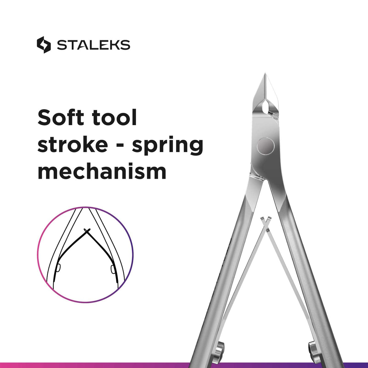 STALEKS PRO cuticle nippers SMART 10 high-alloy stainless steel resists corrosion