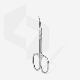 Staleks Pro Expert 50 cuticle scissors stainless steel finish for durability.
