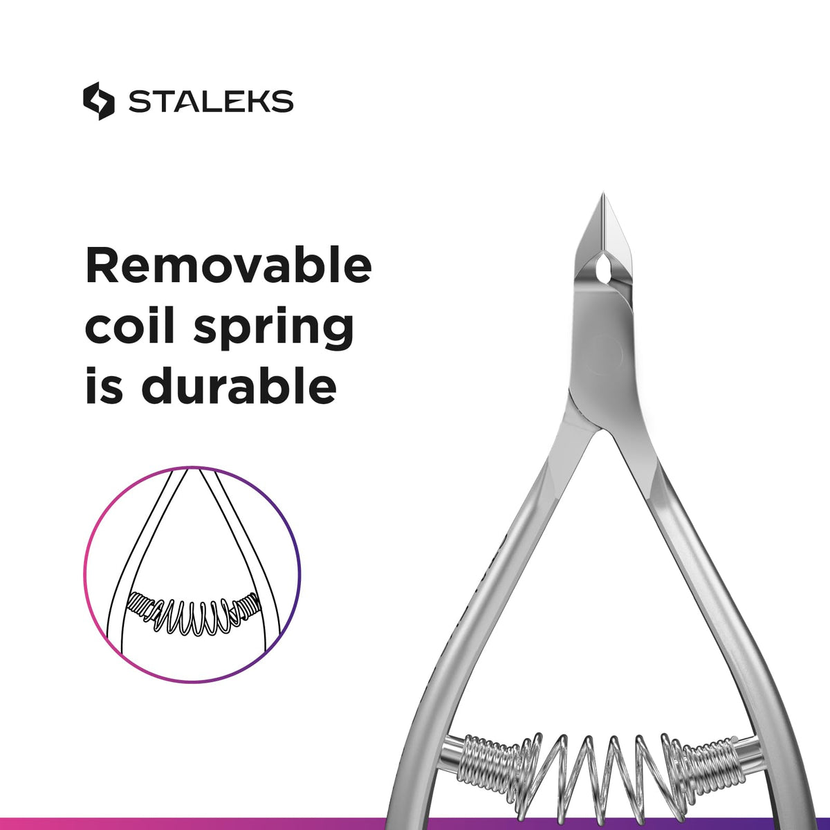 Staleks Pro Smart 30 coil spring enables smooth trimming action.