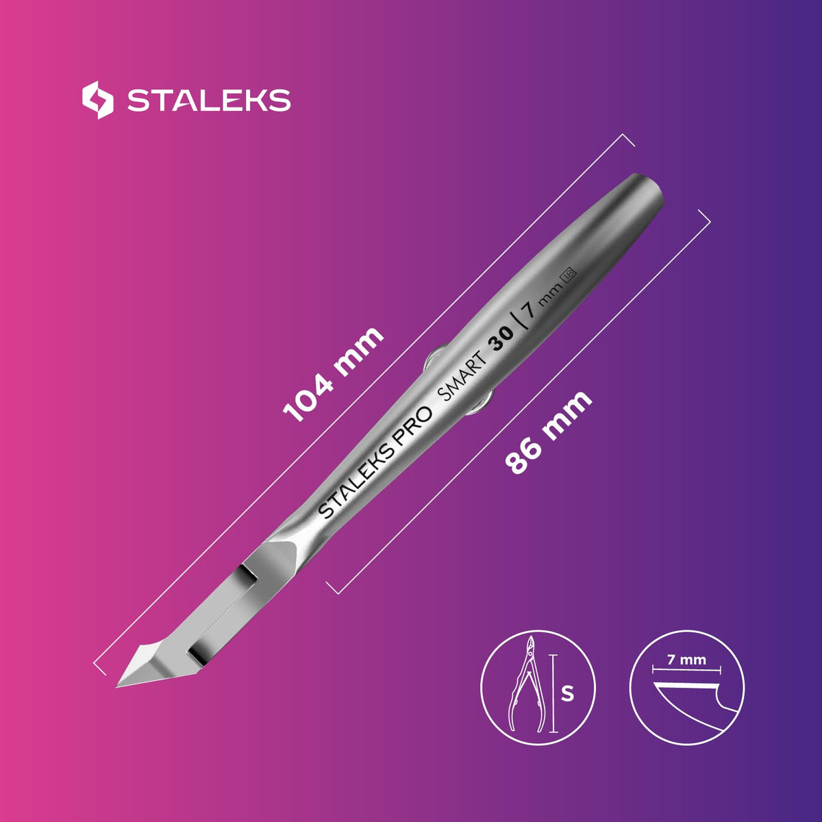 Staleks Pro Smart 30 sterilizable design supports hygienic workflows.