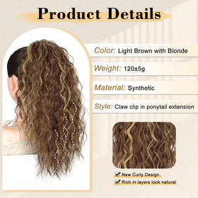 Stamped Glorious layered tail design creates fuller movement.