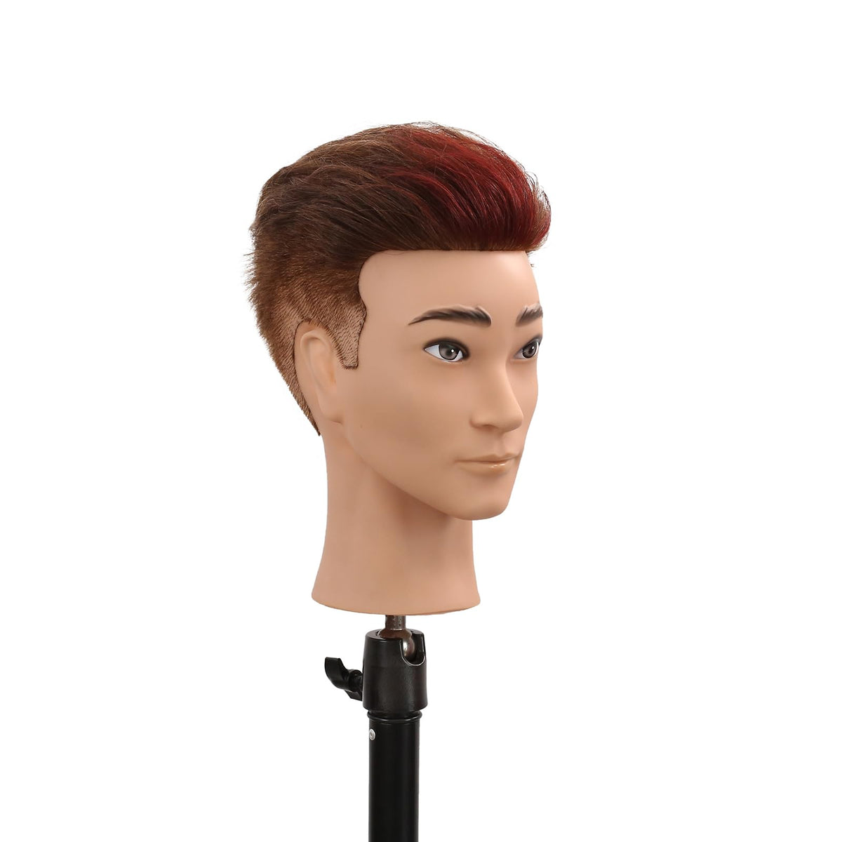 Stancia mannequin head with clamp holder included for steady training.
