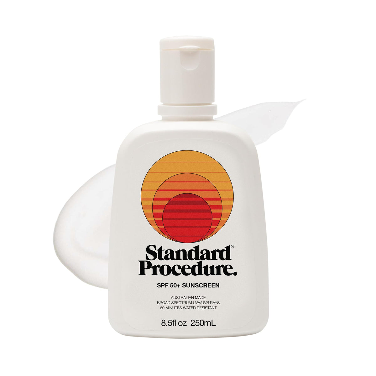 Standard Procedure SPF 50+ bottle for face and body with high protection on sunny days.
