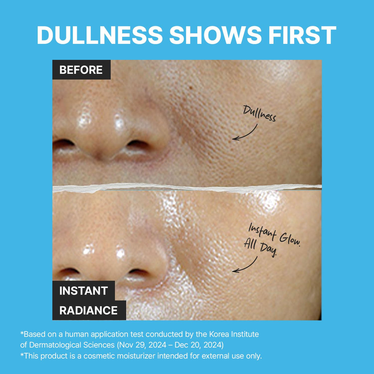 Standard Seoul Barrier Glass Gel Moisturizer application swirl spreads across skin for quick hydration.