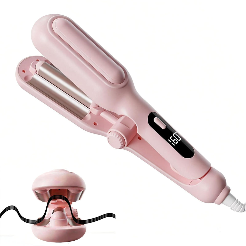 STANSOM beach waves waver with 3-barrel design for effortless beachy curls