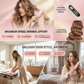 STANSOM ceramic-coated 3-barrel delivers smooth, frizz-free results
