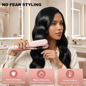 STANSOM no-burn heat design shields fingers during styling