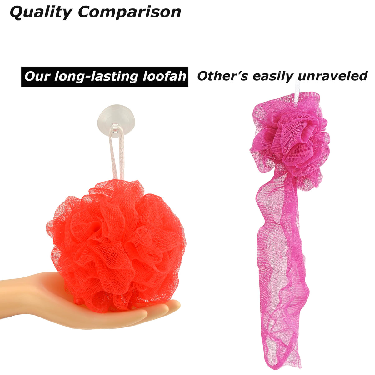 Star bath sponge features a locked core to maintain shape over time.