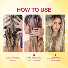 STAR CARE Yellow Be Gone damp hair on head ready for use
