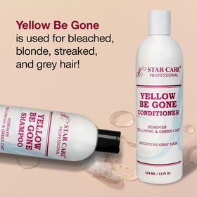 STAR CARE Yellow Be Gone shampoo with pump enables easy, even application.