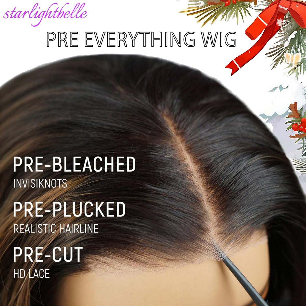 StarlightBelle Highlight 28-inch ombre wig memory core fiber feel