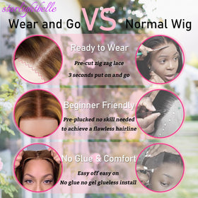 StarlightBelle Highlight 28-inch ombre wig packaging box and contents