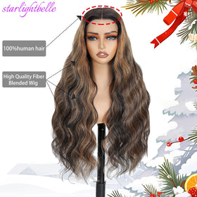 StarlightBelle Highlight 28-inch ombre wig side profile showing wave