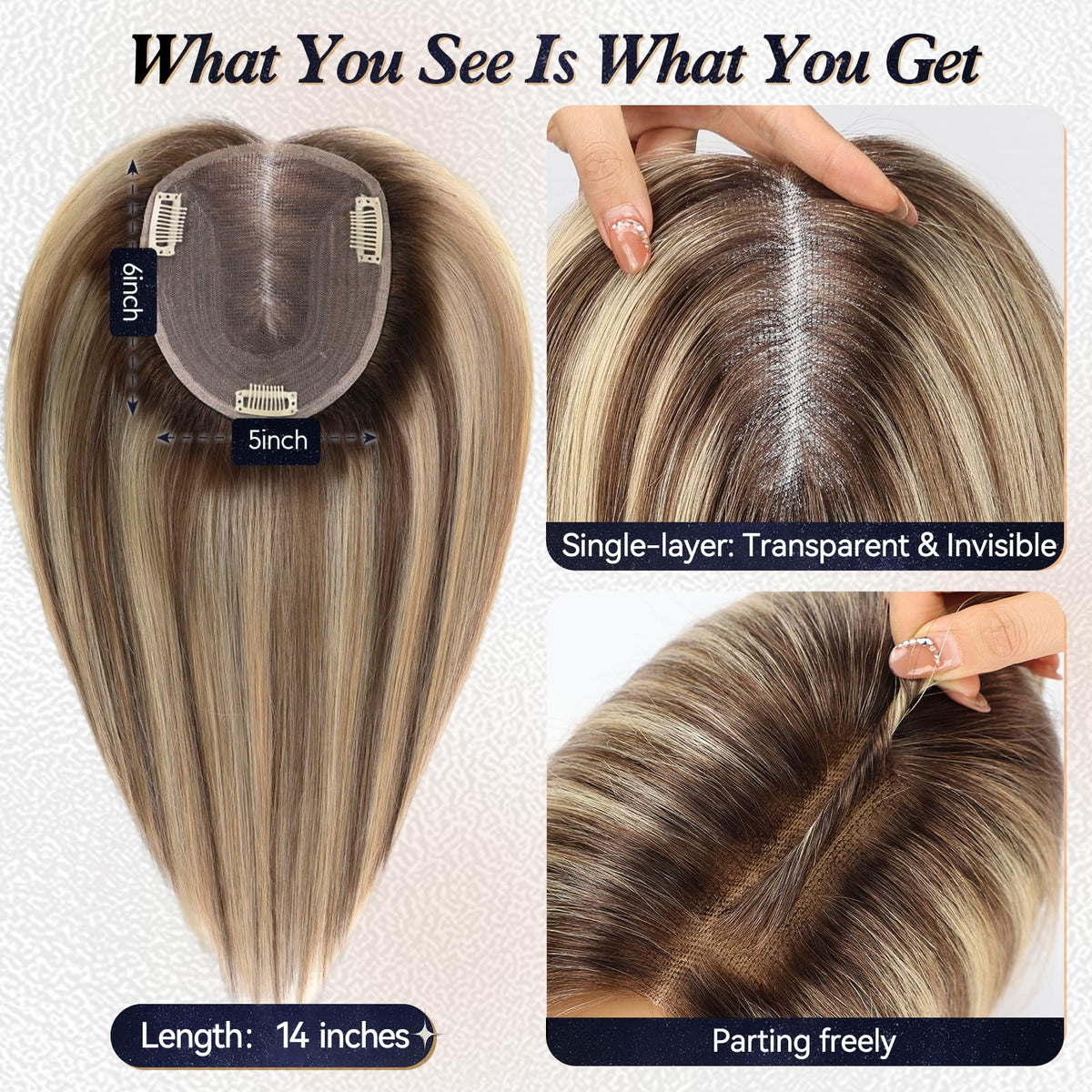 Starluck ash-blonde mixed brown color blending softly