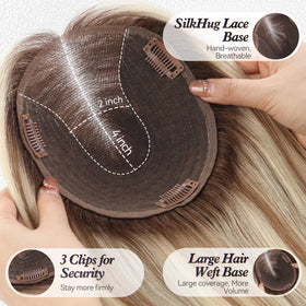 Starluck Lage SilkHug 14in clip detail demonstrates secure three clip attachment