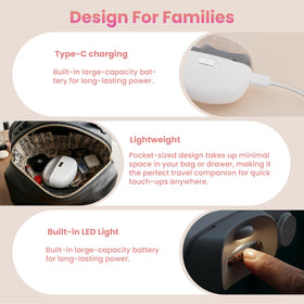 StarLume electric nail clipper LED light glows softly for safe night trimming