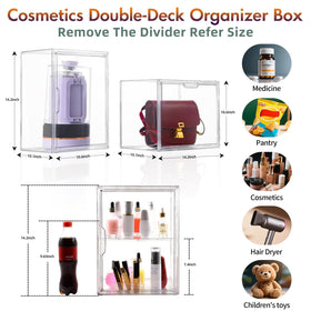 Starogegc vanity storage keeps skincare neatly arranged on countertops for easy routines.