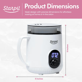 Starpil Wax Warmer compact design fits on a vanity or travel kit.