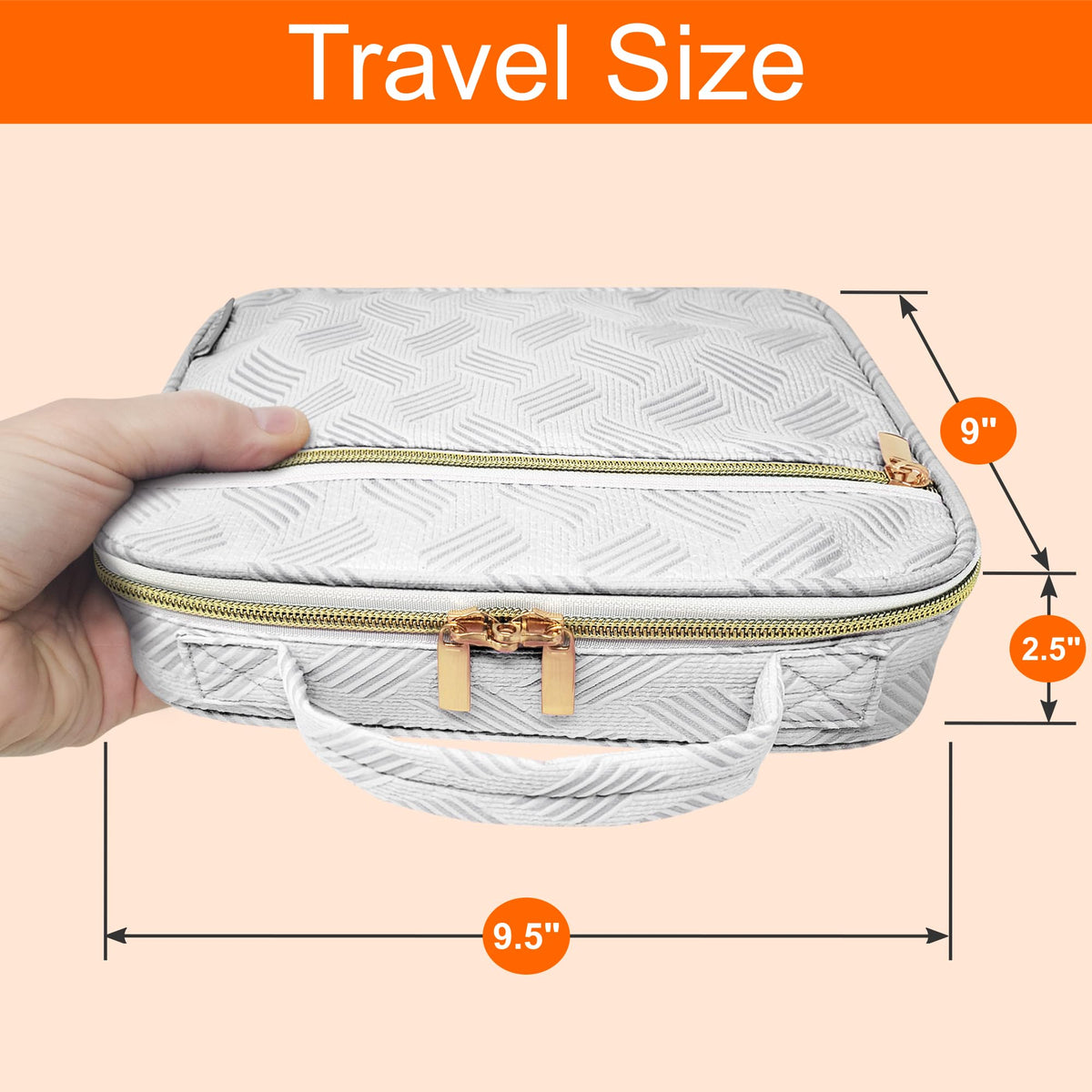 StarPlus2 slim medicine bag in jacquard gray, front view showing compact profile.