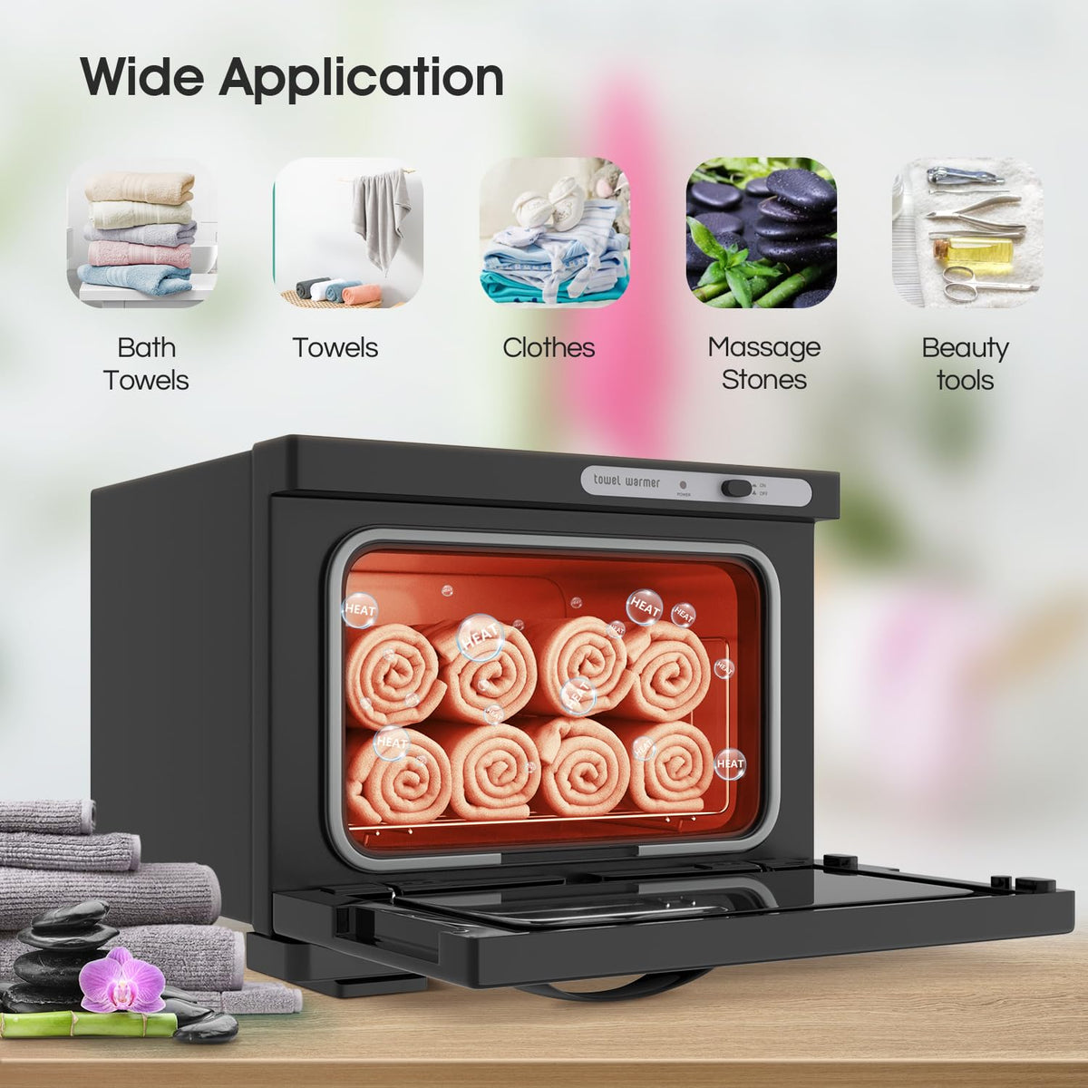 StateRiver towel warmer drip tray helps contain moisture during use