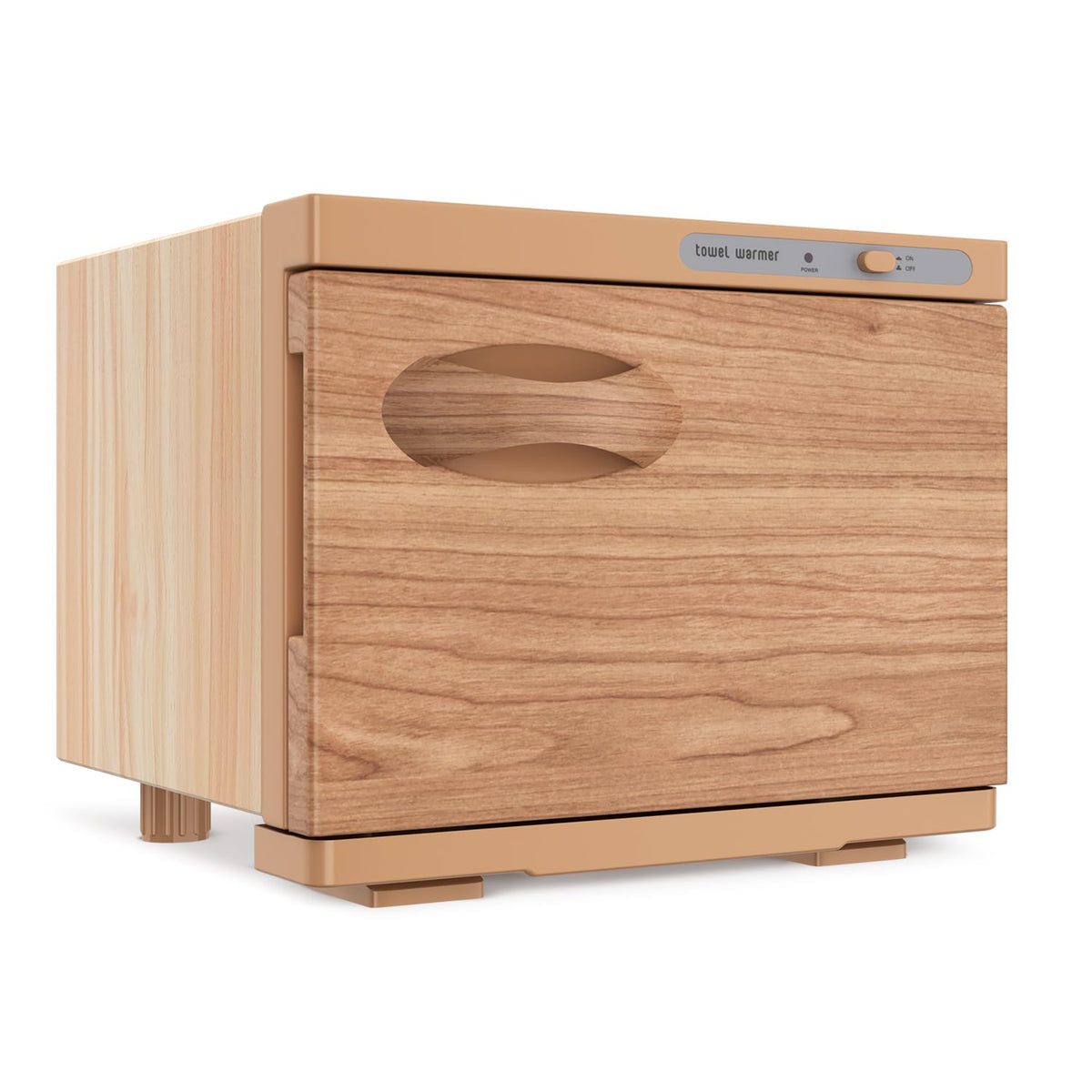StateRiver towel warmer cabinet front view shows compact spa-ready design for home use.