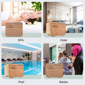StateRiver towel warmer cabinet in-use at a spa for warm towels between treatments.