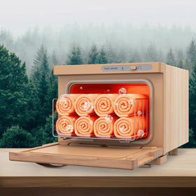 StateRiver towel warmer cabinet interior view reveals rust-resistant aluminum for durable performance.