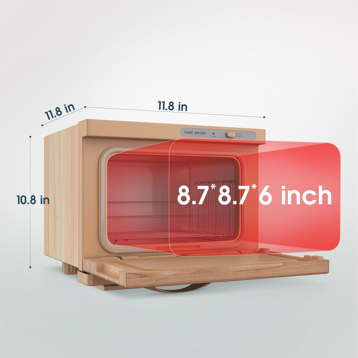 StateRiver towel warmer cabinet power cord illustrates easy installation in any space.