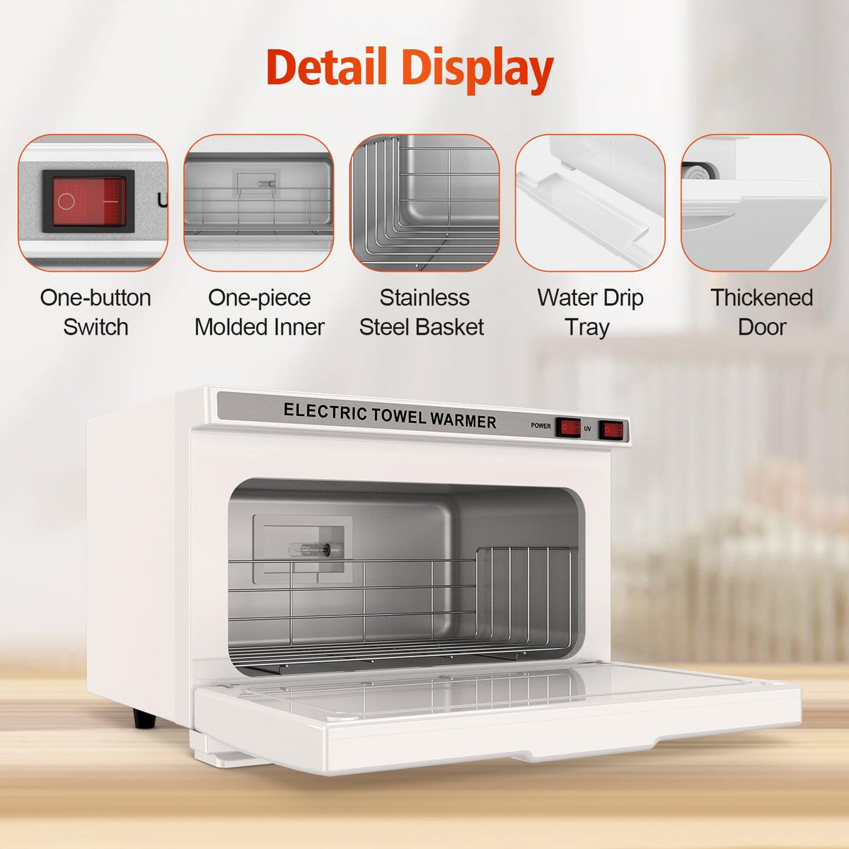 StateRiver 16L towel warmer cabinet in spa or salon environment for professional use