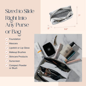 Stay Golden vegan leather waterproof bag close-up shows durable travel material.