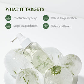 SteamBase Tea Tree Scalp Healing Tonic with rosemary and mint for cooling balance.